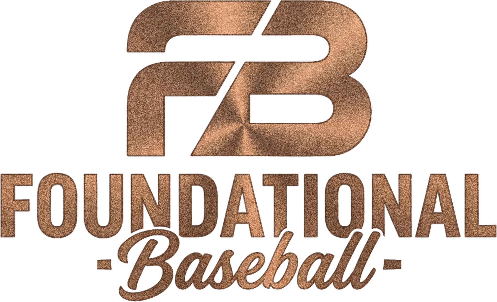 Foundational Baseball metallic logo emblem